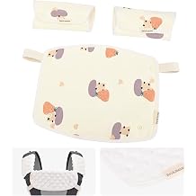 Bebamour Drool and Teething Reversible Cotton Pad White Drool Bib For Boys & Girls Mushroom