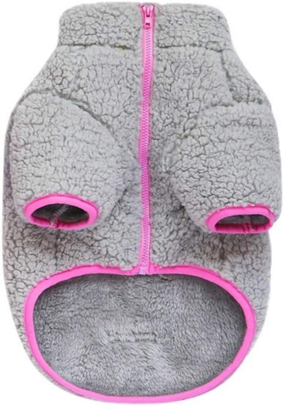 Winter Warm Thick Dog Jacket Puppy Dog Clothes Pet Outfits Dog Coat Jeans Costume Chihuahua Poodle Bichon Pet Clothing (Colour: Pink Size: Medium) (Purple Small)