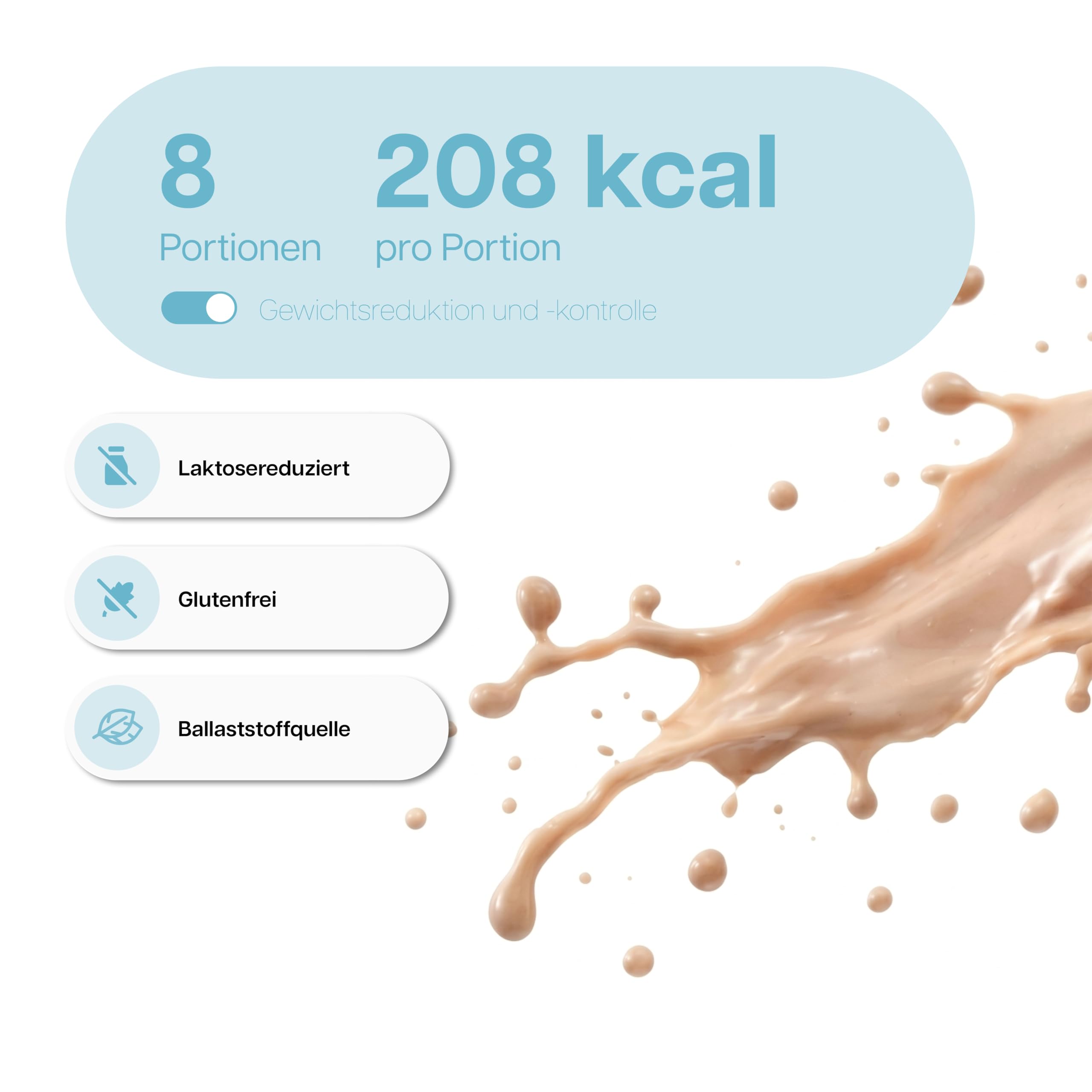 Layenberger Fit&Feelgood Slim Shake Fixfertig, trinkfertiger Mahlzeitersatz für 8 Portionen mit je 208 kcal (8x 330 ml) - Schokolade