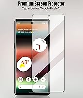 Vista 2 de Protector de pantalla de vidrio templado para Google Pixel 6A, dureza 9H, antiarañazos, sin burbujas, paquete de 2