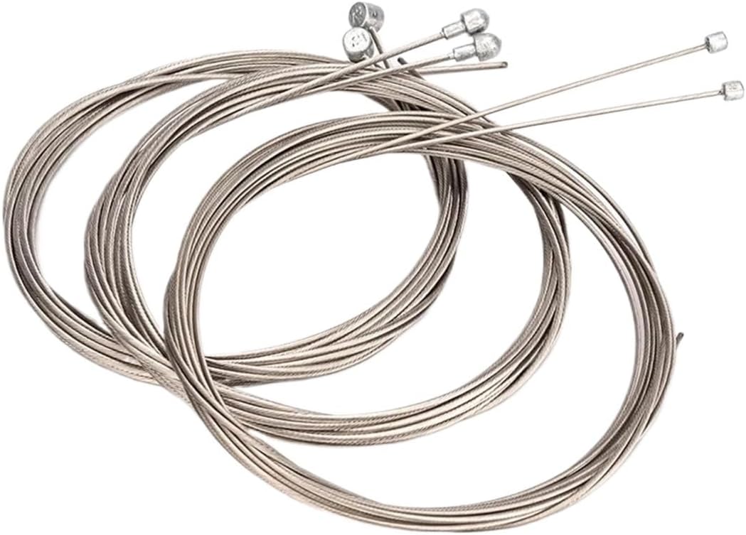 Brake Cable 20Pcs Bicycle Stainless Steel Inner Shift Brake Wire Road Bike Shifting Zinc Coat Inside Cable Line 2100mm Shifter Derailleur for Electrical Scooter Moped Bike Motorbike