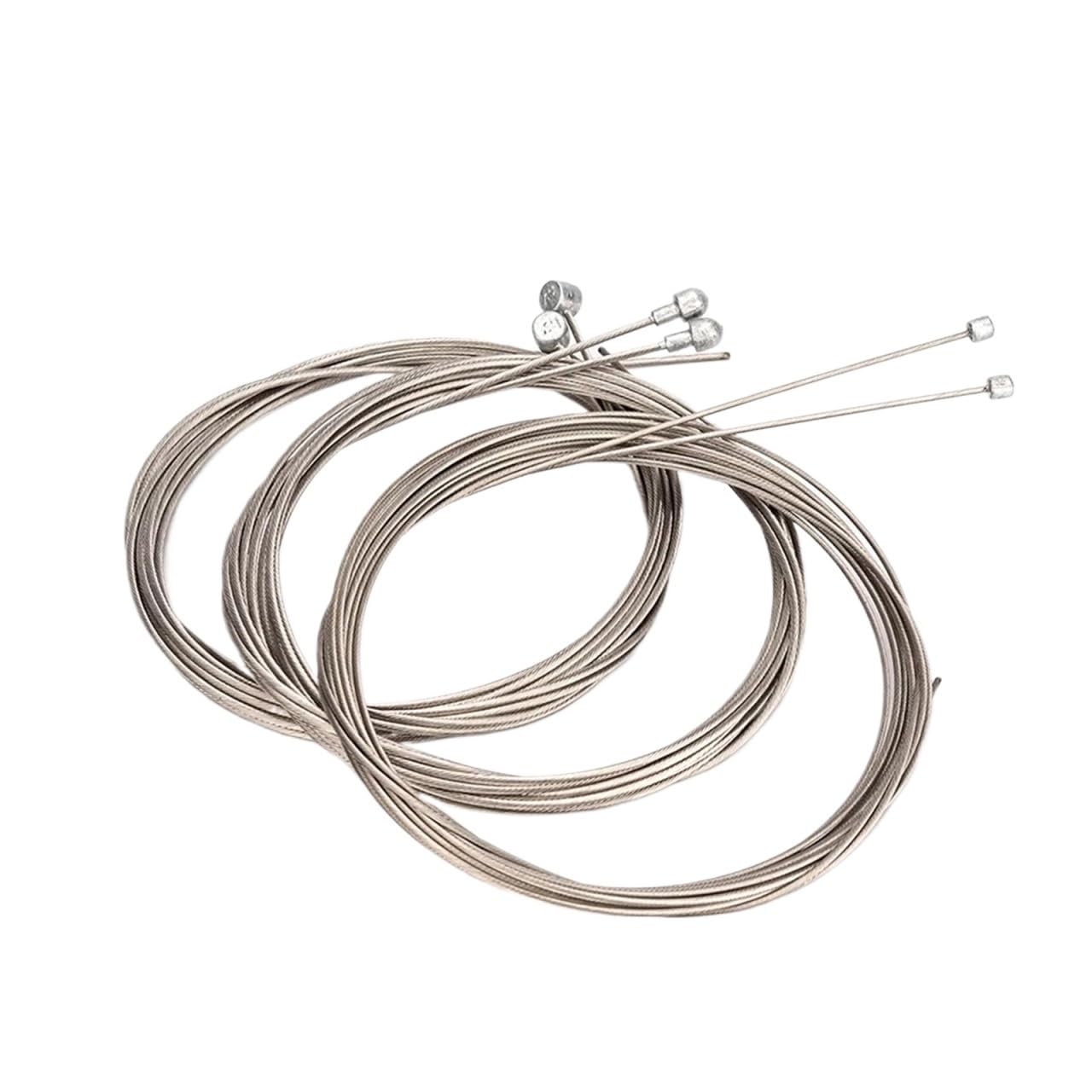 bogniga Brake Cable 20Pcs Bicycle Stainless Steel Inner Shift Brake Wire Road Bike Shifting Zinc Coat Inside Cable Line 2100mm Shifter Derailleur