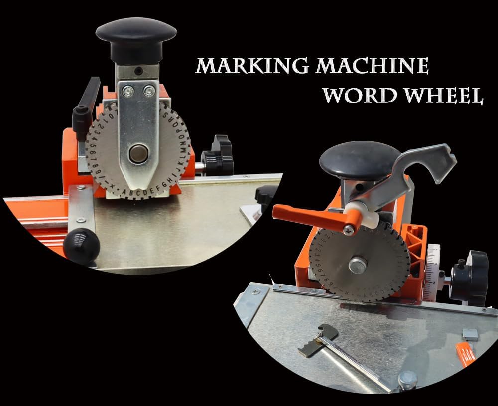 HayWHNKN Embosser Machine 2mm, 3mm, 5mm, 6mm Letter Wheel Embossing Font Stamping Print (4mm)