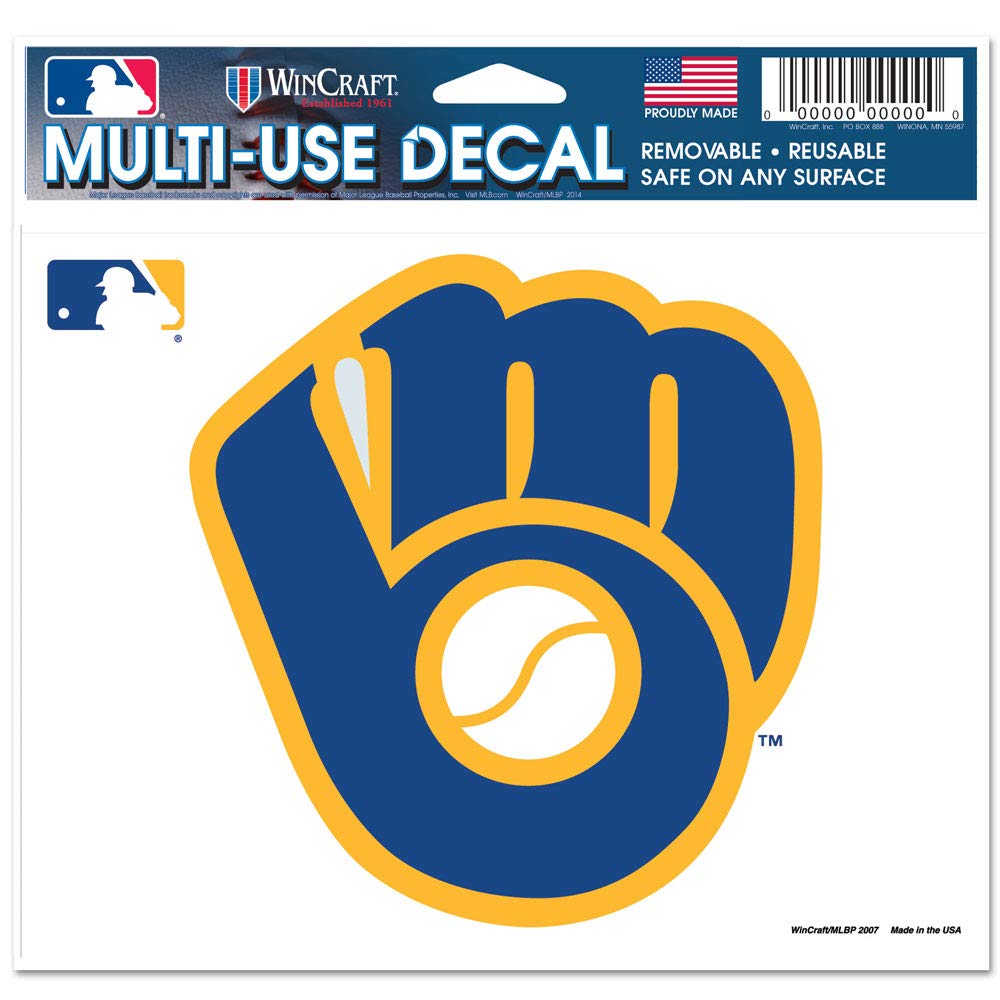 MLB Milwaukee Brewers Retro Logo Ultra Color Decal, 5