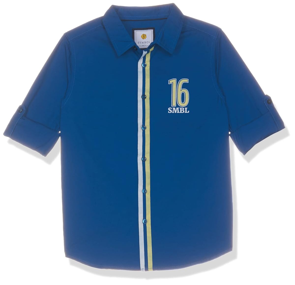 Amazon Brand - Symbol Boy's Regular Shirt (SYM-K-SS22-SHI-452_Multi 5 11-12