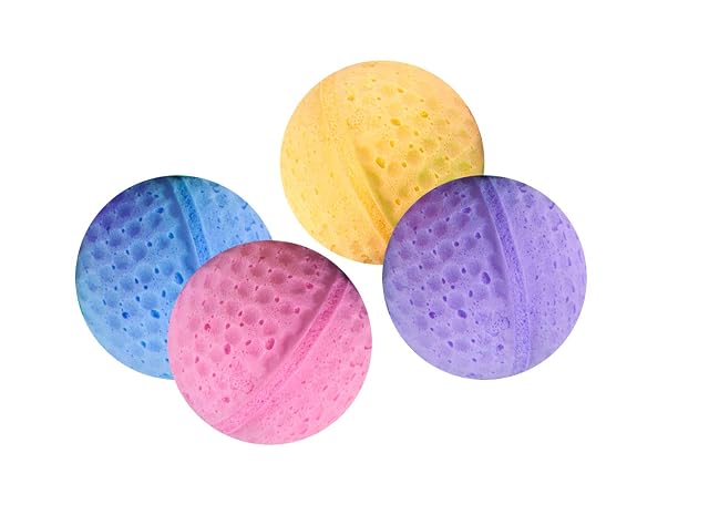K&F Juguete para Gato, Pelota DE Esponja 4 UNIDS