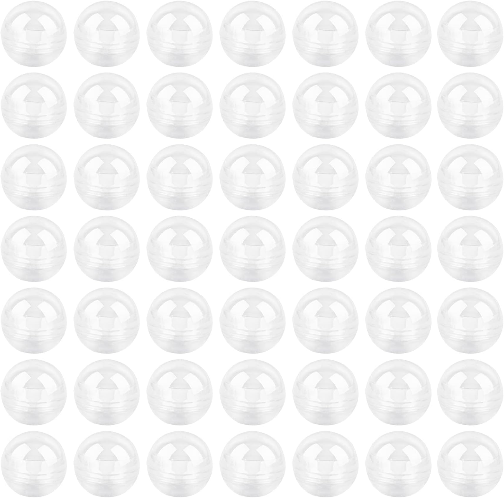 AUEAR, 100 Pack Translucent Small Round Capsules 1.1 Inch Vending Machine Empty Plastic Gumball Containers for Party Favor Prize