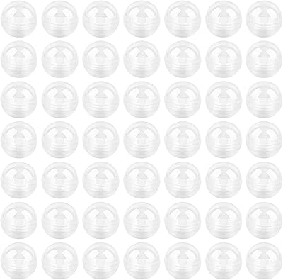 AUEAR, 100 Pack Translucent Small Round Capsules 1.1 Inch Vending Machine Capsules Empty Plastic Gumball Machine Containers for Party Favor Prize