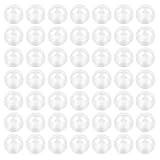 AUEAR, 100 Pack Translucent Small Round Capsules 1.1 Inch Vending Machine Empty Plastic Gumball Containers for Party Favor Prize