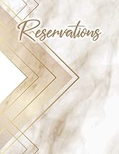 Reservations: Gold Geometric Marble Reservation Book For Restaurant | 6 Month Guest Booking Diary | Hostess Table Log Journal