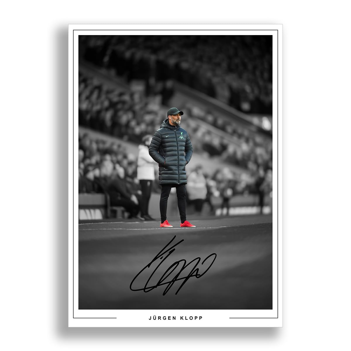Mounted Gifts Trading A4 Poster Only Jurgen Klopp Signed Photo Mount Display Liverpool Poster Print Autograph Framed Memorabilia Gift (A4 Poster Only)