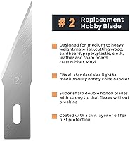 Vista 3 de Nicpro Juego de 120 cuchillas de hobby SK-5, repuesto de utilidad #2, herramienta de corte de repuesto con estuche de almacenamiento