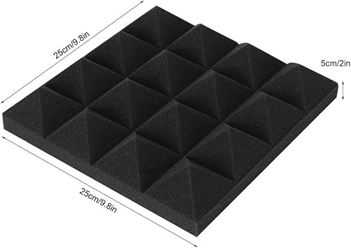 Miniatura 6 de 6 paneles acústicos de espuma insonorizada, diseño piramidal, de alta densidad y resistentes al fuego, para estudio de recodificación de oficina en