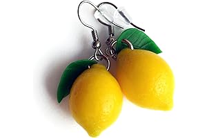 Dazzling Lemon Earrings: Refreshing Burst of Citrus Charm