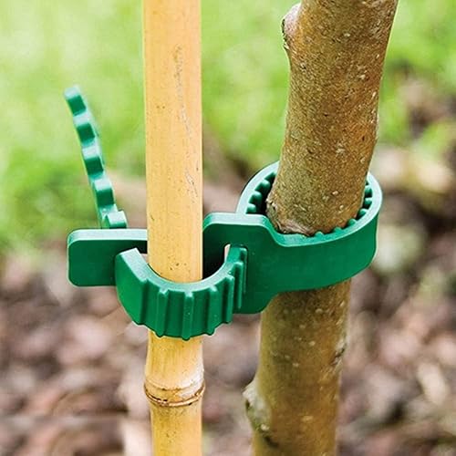 GEZICHTA 10 bandas de soporte para estacas de árbol, lazos entrelazados ajustables resistentes para plantas de árbol, lazos reutilizables para