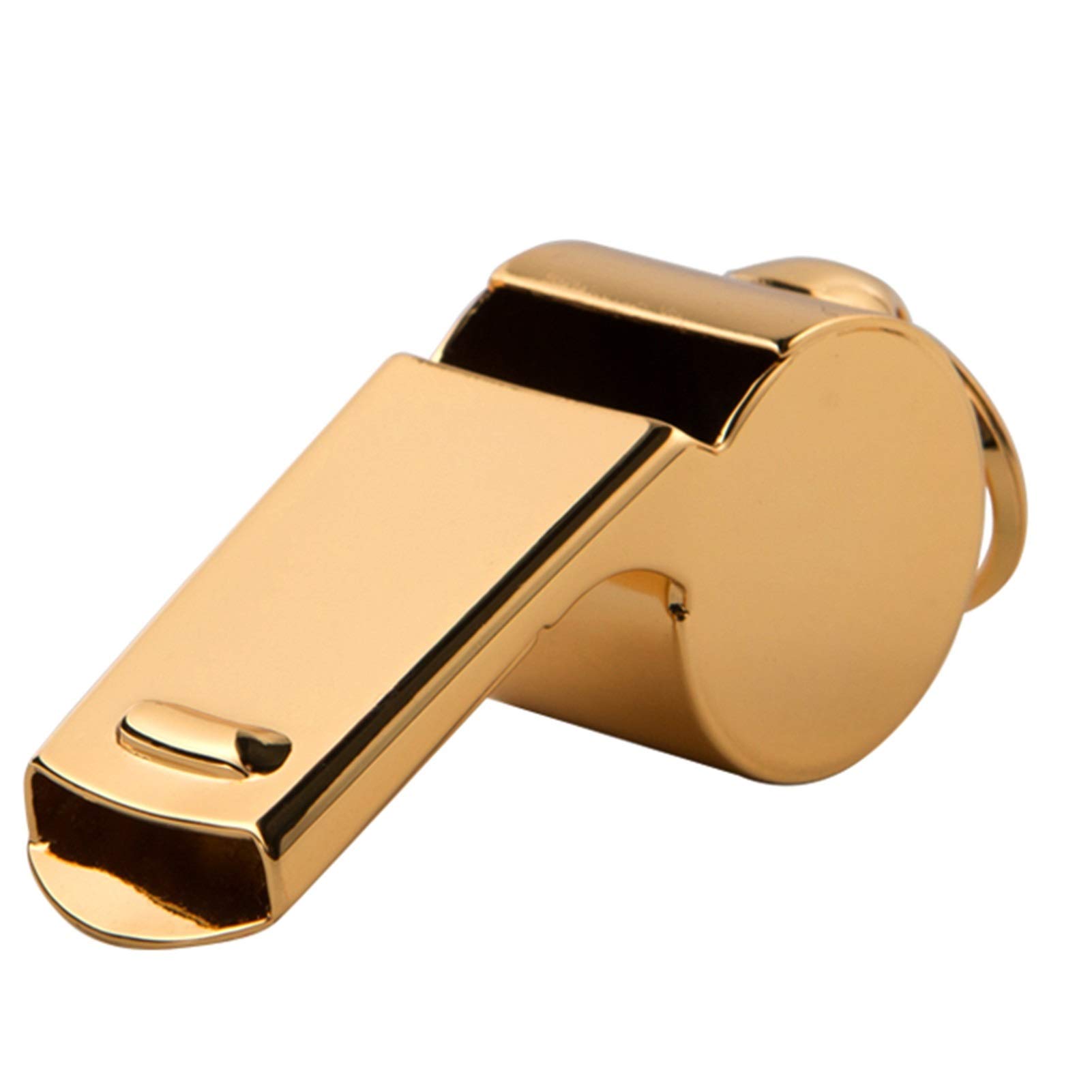 Fischietti sonori, Fischietto,Fischietto sportivo,Fischietto di emergenza in metallo 130dB Fischietto ad alto volume placcato oro 14k Fischietto di sicurezza for bagnino ad alto decibel for allenatore