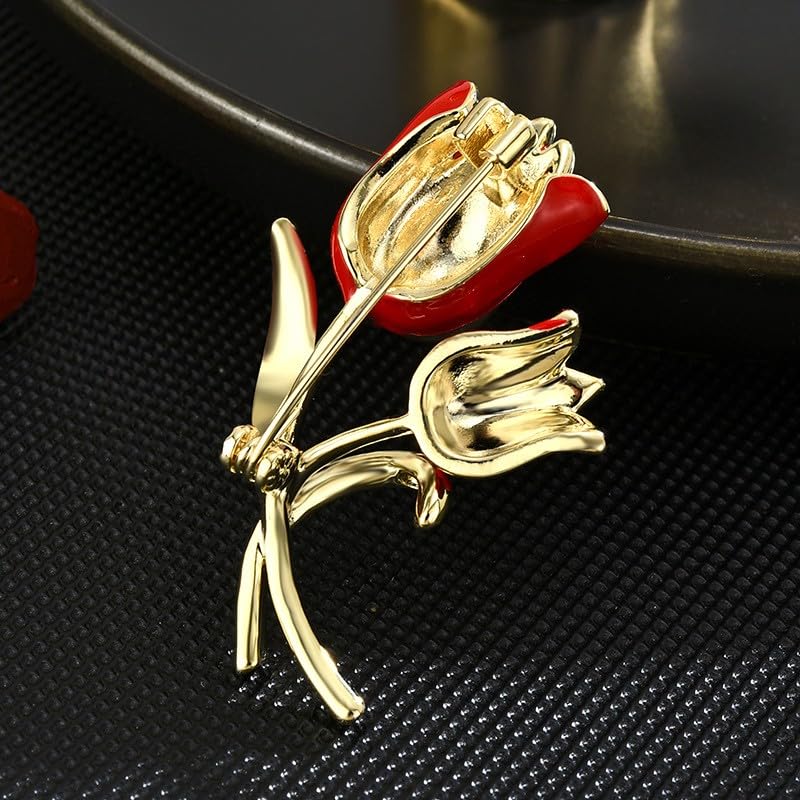 Image of Flower Brooch Pin Rhinestones Pearl Flower Brooches Floral Pin Jewelry for Women Girls