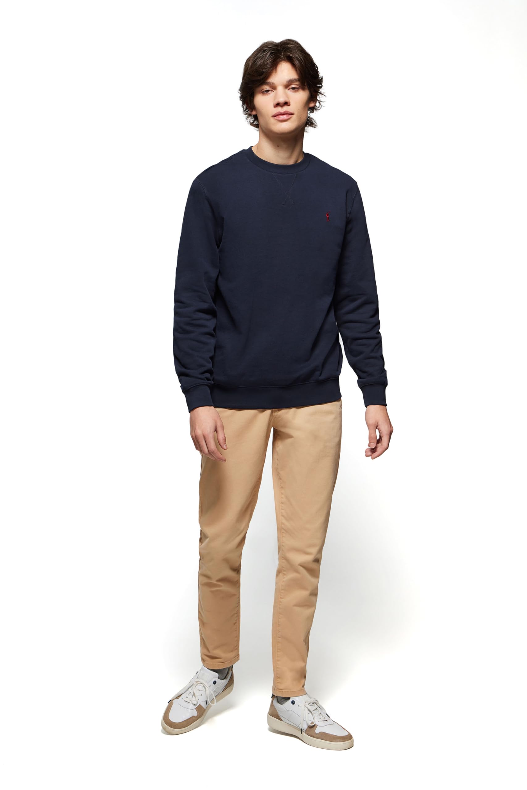 Polo Club Felpa Uomo a Girocollo con Logo - Sweatshirt Senza Cappuccio Crewneck 100% Cotone