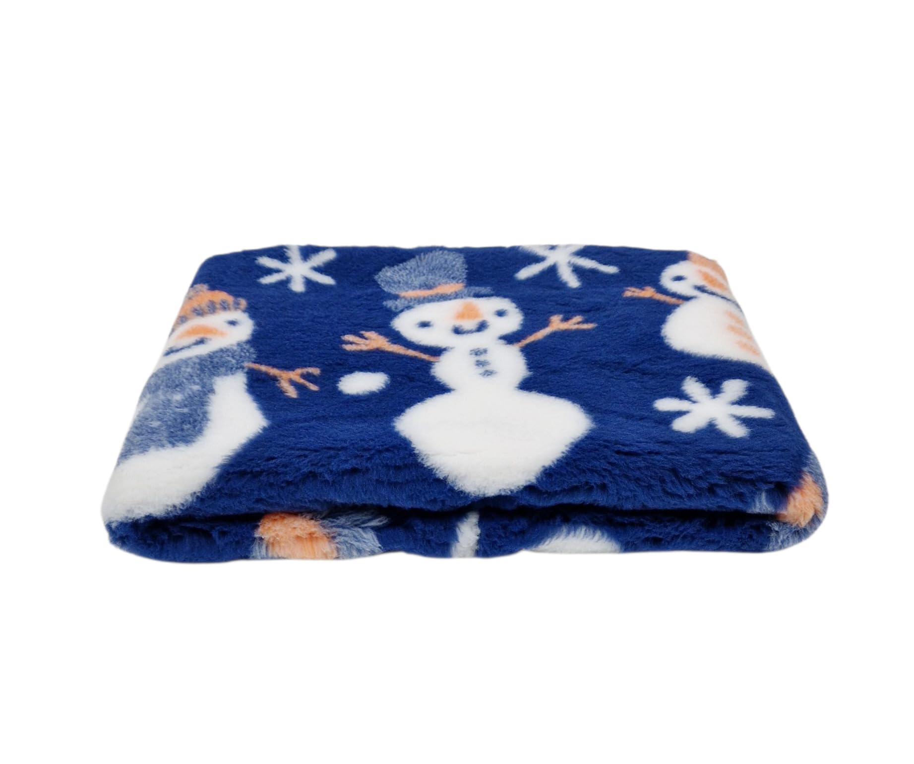 WOOF AND PUP | Non Slip Vet Bedding | Christmas Designs | Machine Washable | UK Manufactured | Non-slip | Dog Bed | Whelping | Vet Bed (Snowman, 100cm x 75cm (40" x 30"))
