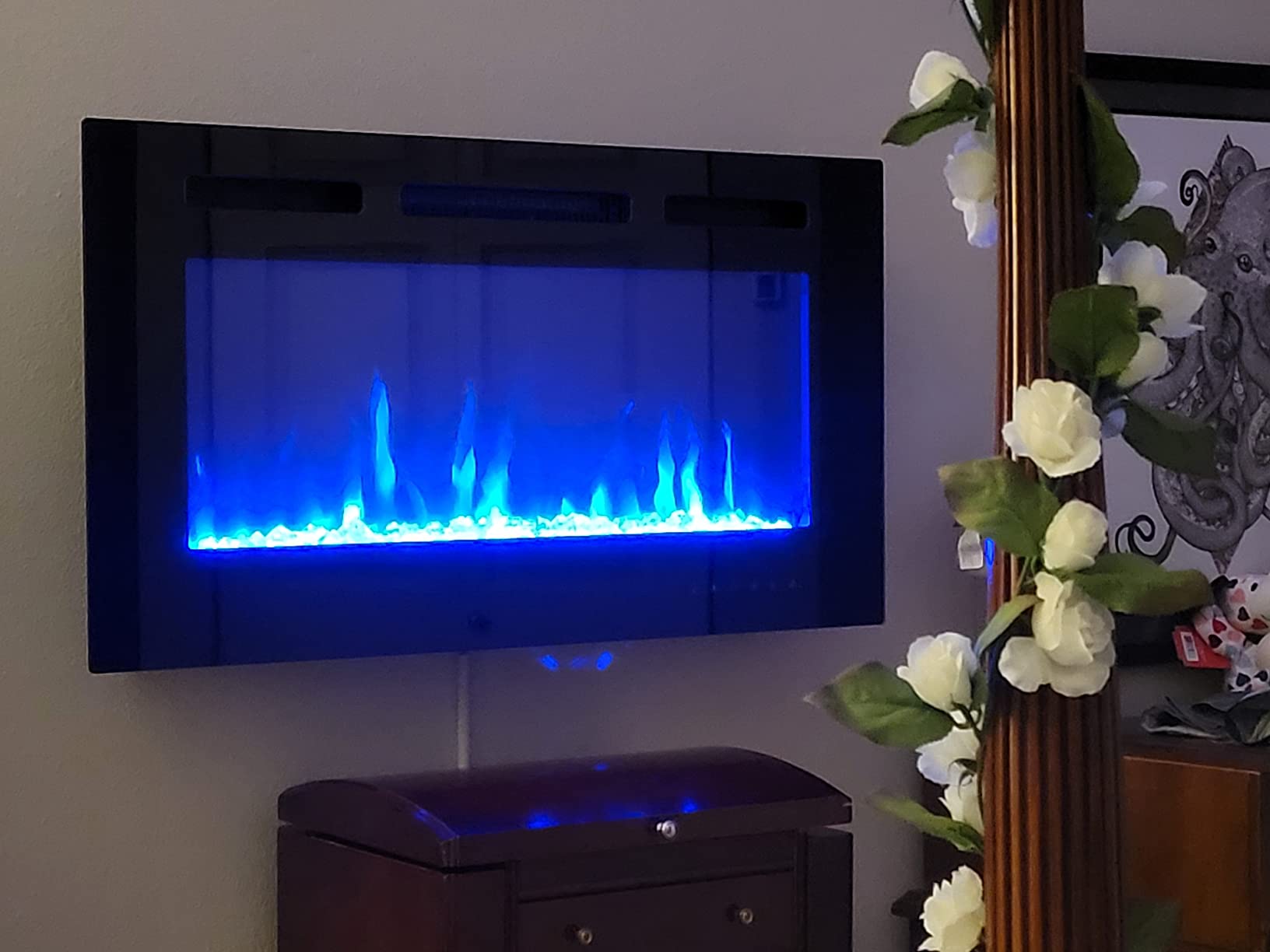 37/mo Finance SUNNY FLAME 50" Electric Fireplace with WiFi/Remote