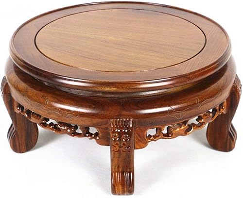 ATAAY Plant Stand, Plant Flower Display Stand Flower Stand Pot Rack Solid Wood Flower Stand Round Flower Vase Bonsai Fish Tank Floor Stand