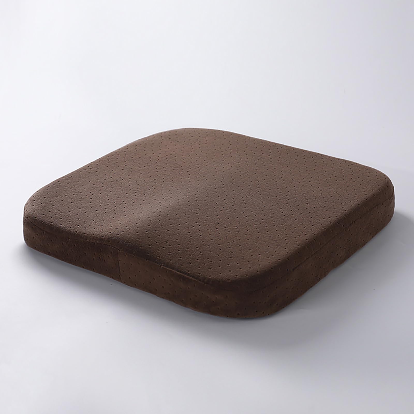 Cuscino in memory foam per coccige e sciatica, per alleviare il dolore, ergonomico, per sedie da ufficio, auto, sedie a rotelle, comodo e di supporto, marrone, 40 x 40 x 5,5 cm