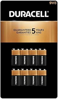 Duracell - CopperTop 9V Alkaline Batteries - long lasting, all-purpose 9 Volt battery for household and business - 8 count