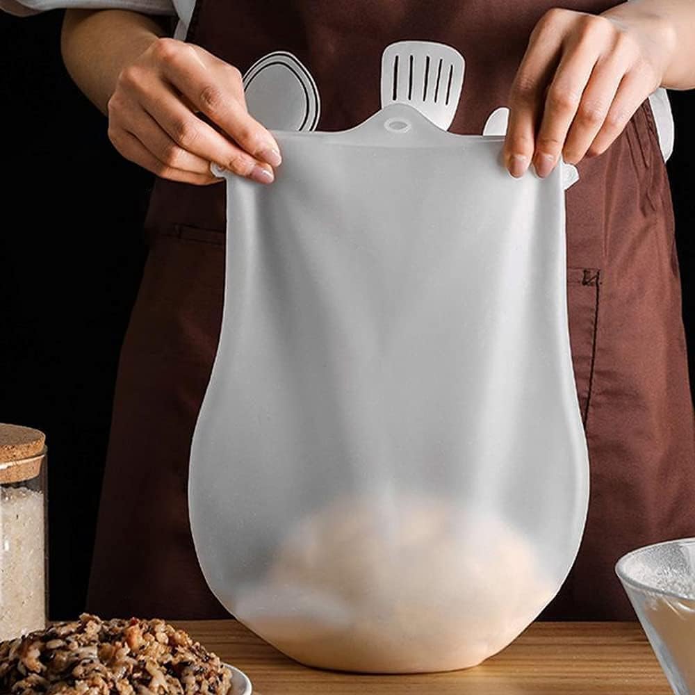 Silicon Atta Kneading Dough Maker Bag, Silicone Preservation Magic Kneading Bag for Mixer for Bread, Pastry, Pizza & Tortilla Flour-Mixing Bag Best Non-Toxic Multifunctional Cooking Tool-image-19