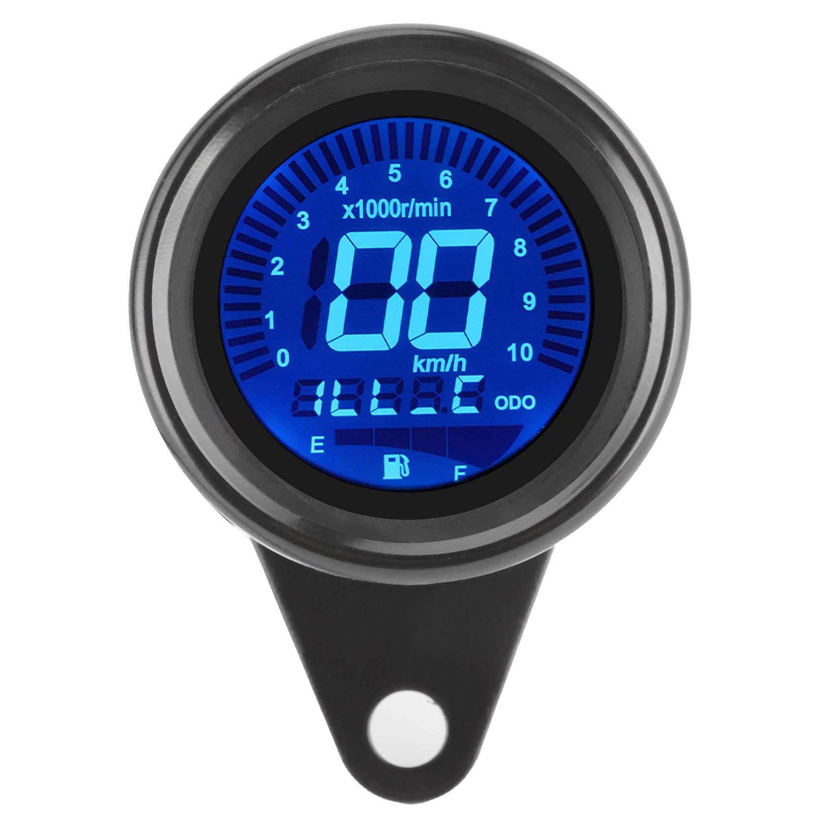 Aramox Motorcycle Speedometer, 12V Universal Motorcycle Multi‑Functional Meter Tachometer Odometer Fuel Gauge Speedmeter(Black)-image-13