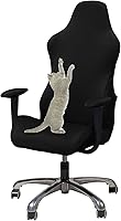 WOMACO Gaming Chair Slipcover - Stretchy Pet-Proof Protector for Racing, Reclining & Office Chairs, Black One-Size Fits 31-35" Backs