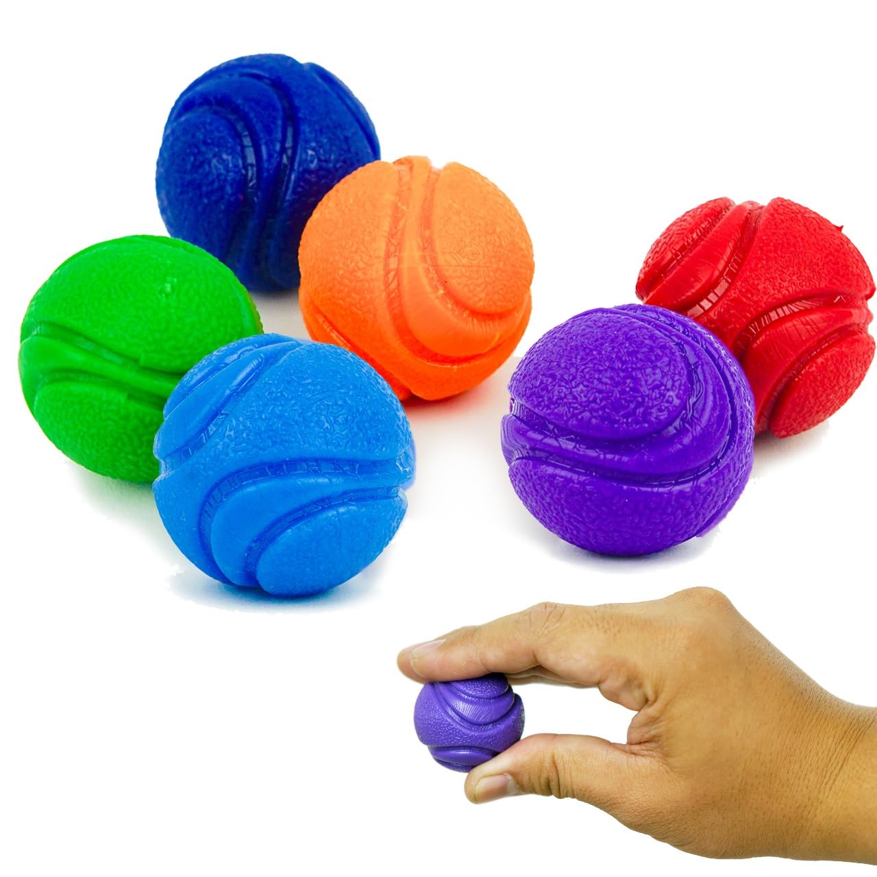SuperFetch Dog Balls 1 5 Inch No Squeak Toy for Small Dogs Teething Toys for Puppies Rubber Balls