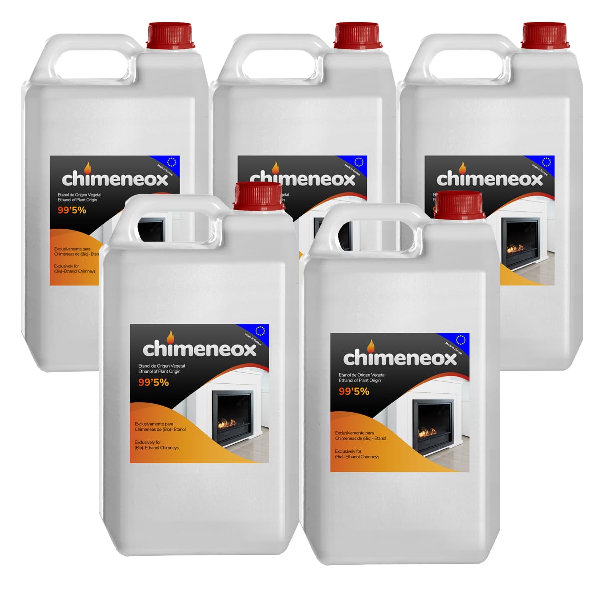 Chimeneox Bioetanol 99,5% para chimeneas sin Humo Alta combustión