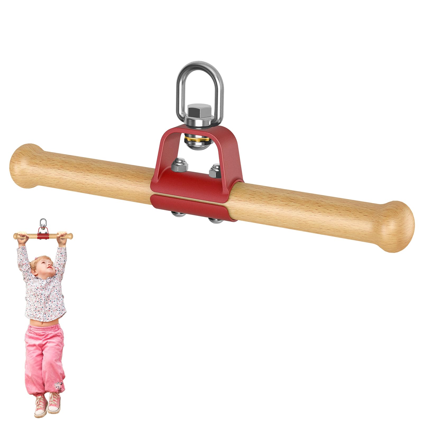 BeneLabel Ninja Twister Swing Spin 360 Flip Spinner Wooden/Red
