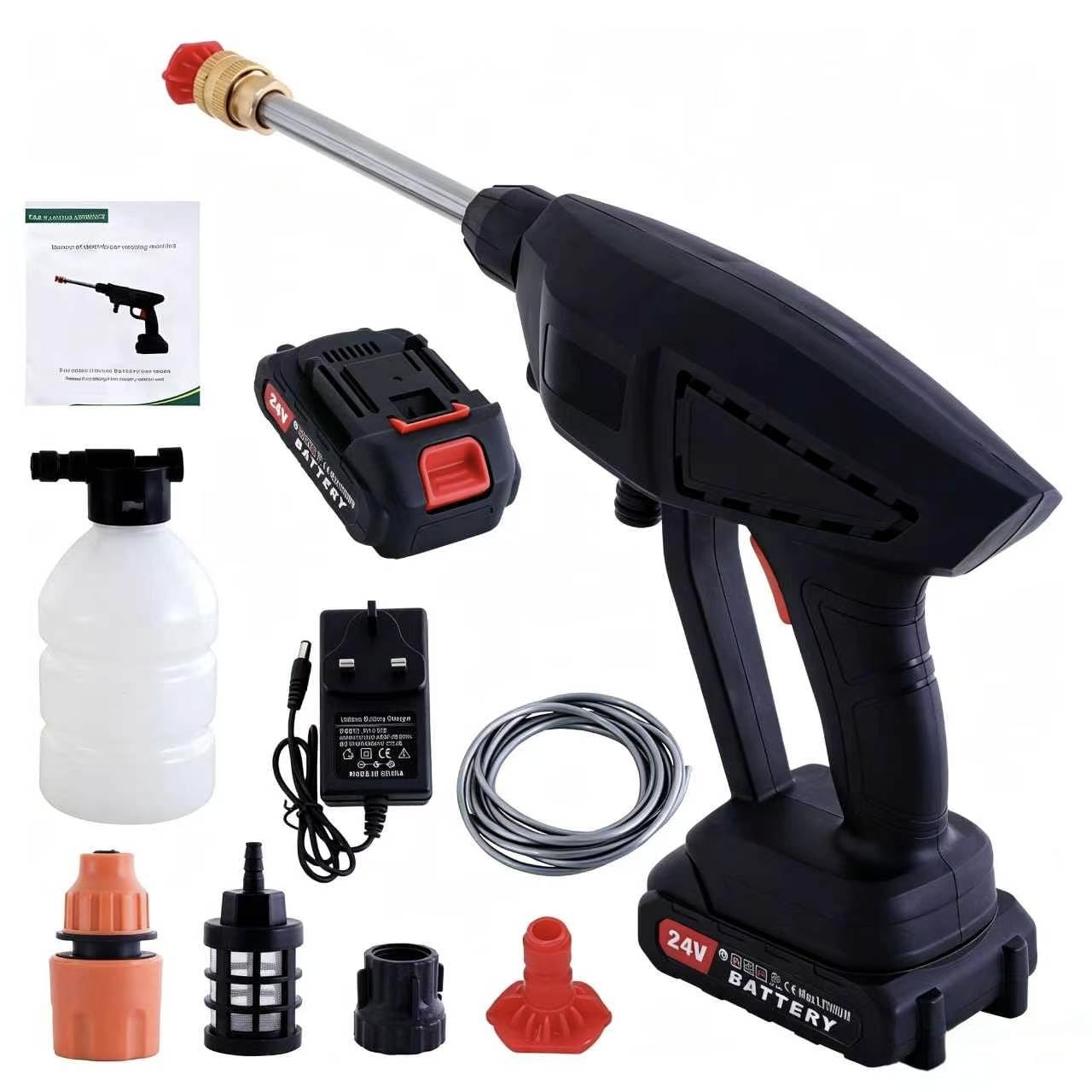 24V Cordless Portable Pressure Washer, Jet Wash Tool