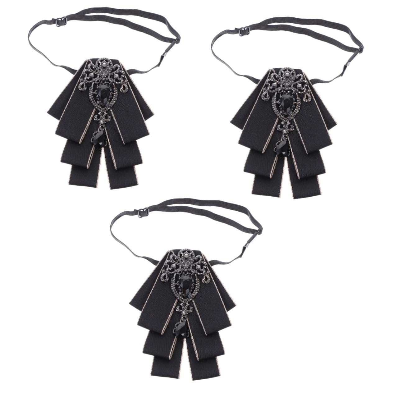 PACKOVE 3piezas Pajarita Para Novio Decoración De Rhinestones Accesorio Elegante Para Bodas y Ceremonias Para Trajes De Novio y Fotografía Bisel