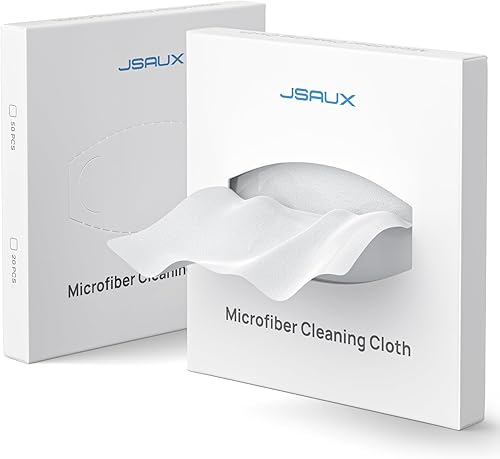 JSAUX Paño de limpieza de microfibra (50 en total) para cubierta de vapor Paño limpio desechable para lentes de ojos, gafas, gafas, pantallas,