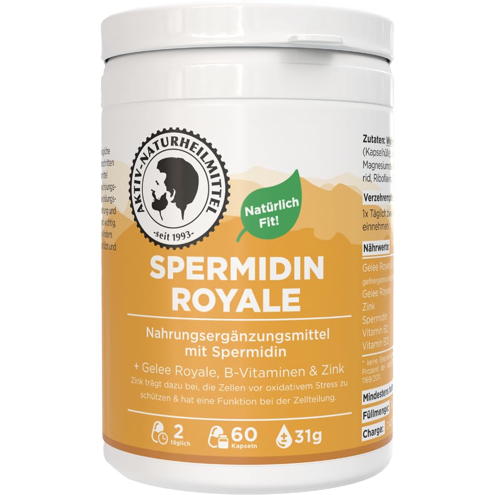 Aktiv Naturheilmittel Spermidin Royale, 60 Kapseln, mit Gelee Royale