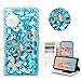 STENES Bling Wallet Phone Case Compatible with Moto G Stylus (2023) Case - Stylish - 3D Handmade Rose Flowers Butterfly Magnetic Wallet Stand Leather Cover Case - Light Blue