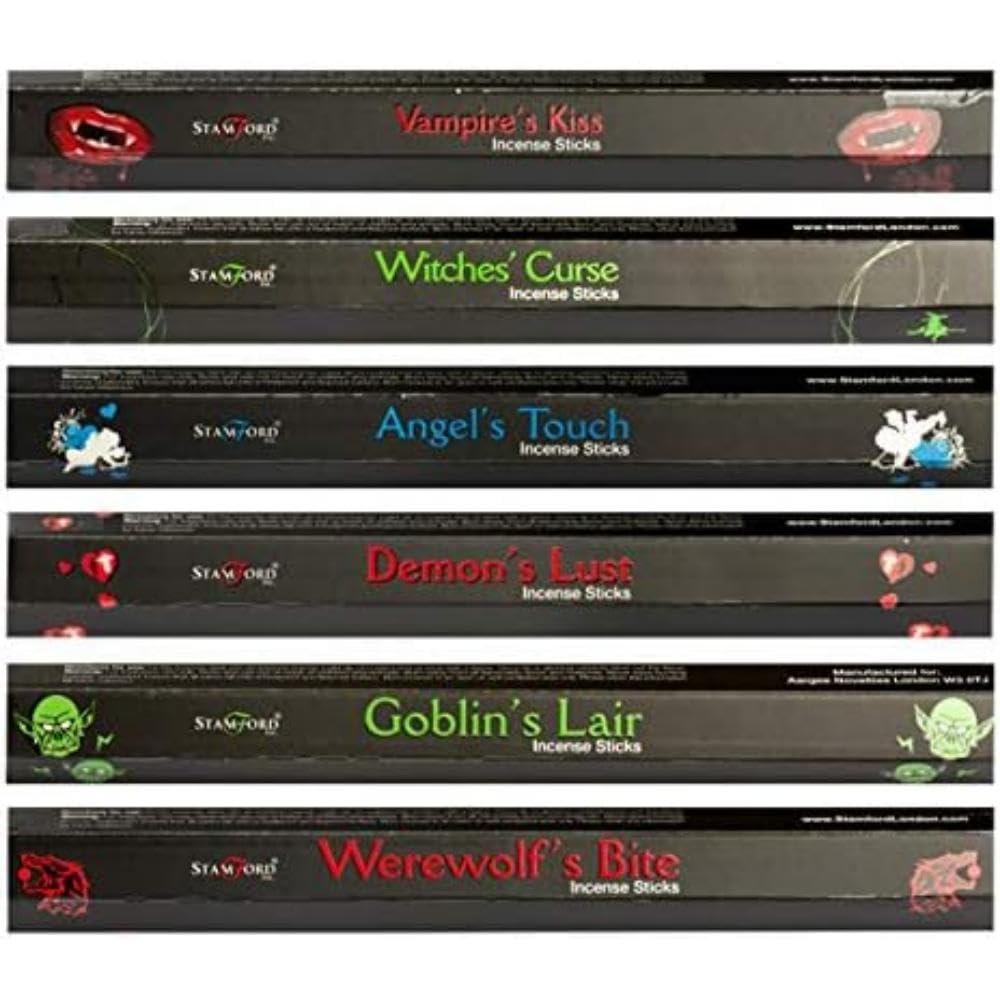 Stamford Inc. Black Stamford London 37344 Mythical Variety Set Incense Sticks - 6 Packs X 15 Sticks,