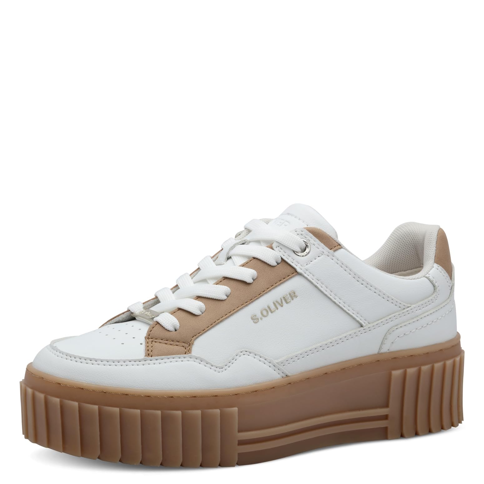 s.Oliver Women Damen Sneaker Low 5-23630-44, White Comb, 7 UK