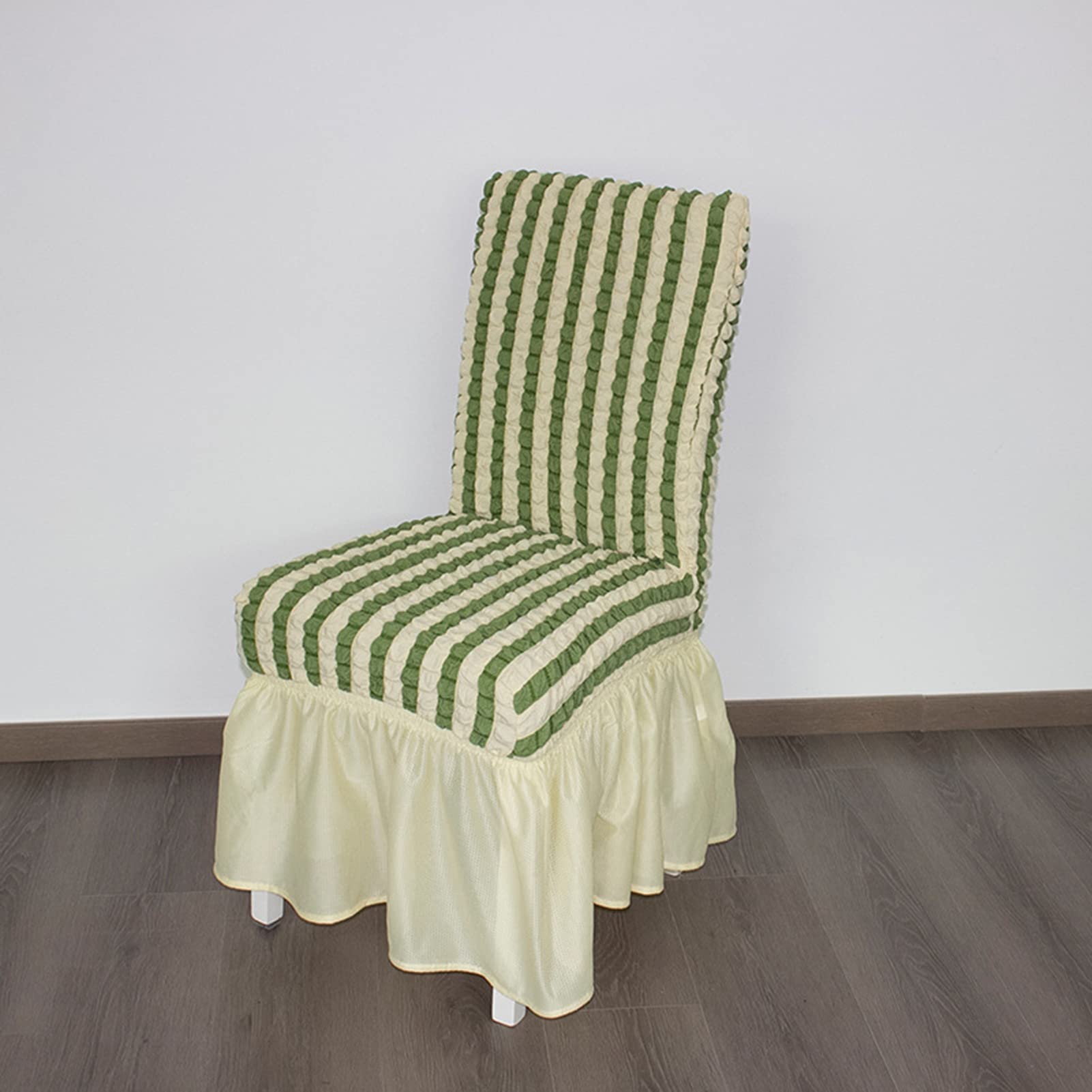 Housses de chaise salle à manger jacquard vert lot de 6 pour repas de famille chaleureux