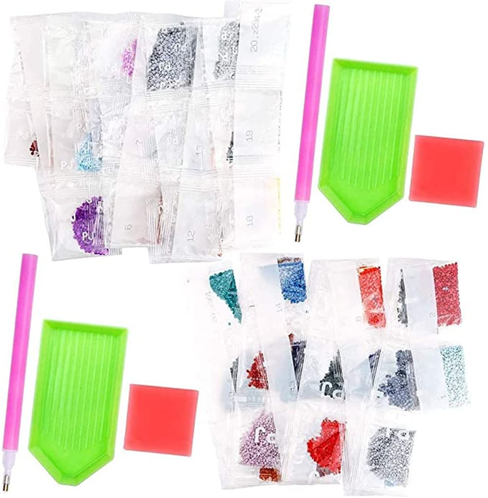 VAIIEYO 5D Diamond Painting Kit Completo - Quadro Rosa Con Pianta, 35x35 Cm, Tela HD, Strass Acrilici, Fai Da Te Rilassante