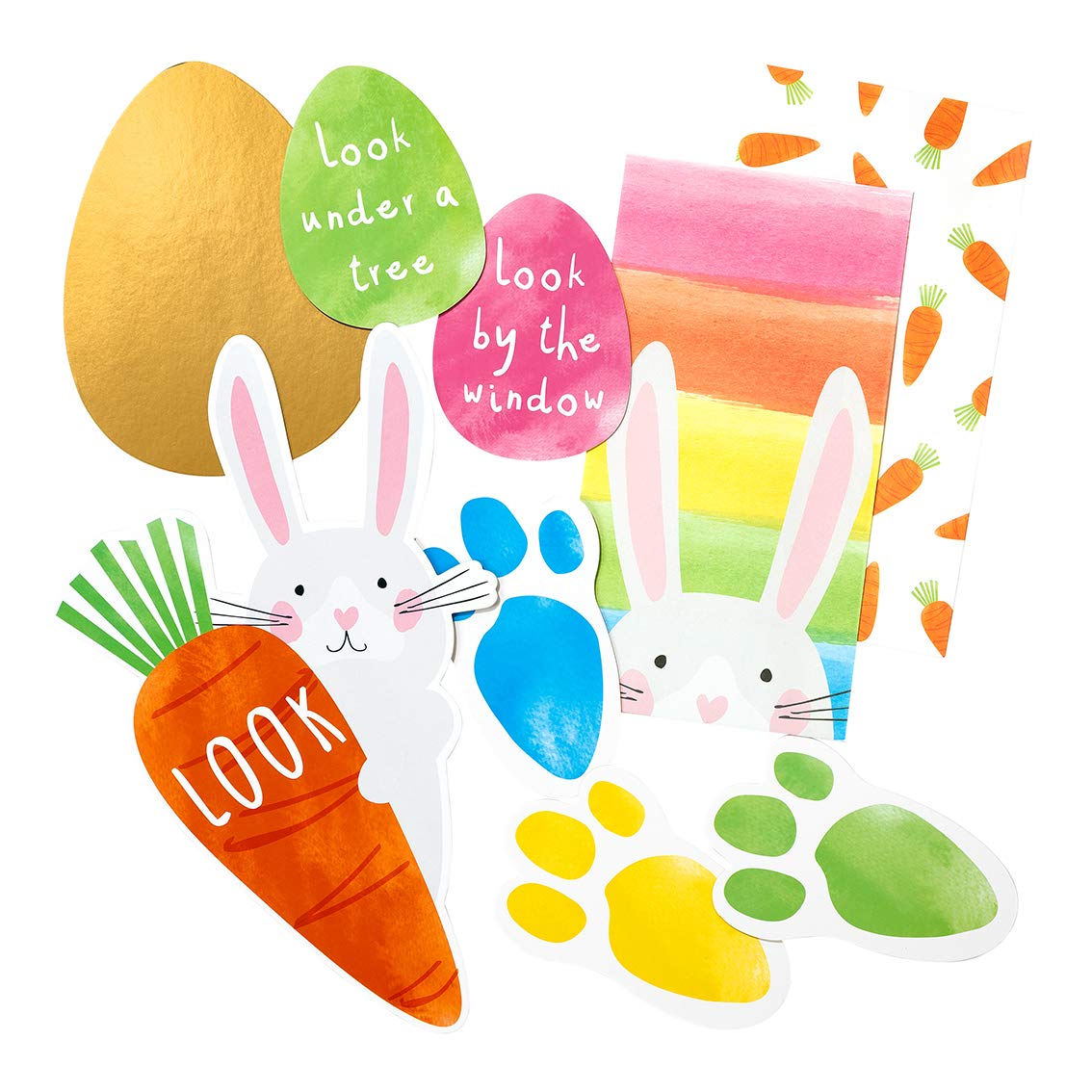 Talking Tables Easter Egg Hunt Activity Kit For Kids Contains 8 Bags with Accessories, Rainbow 04