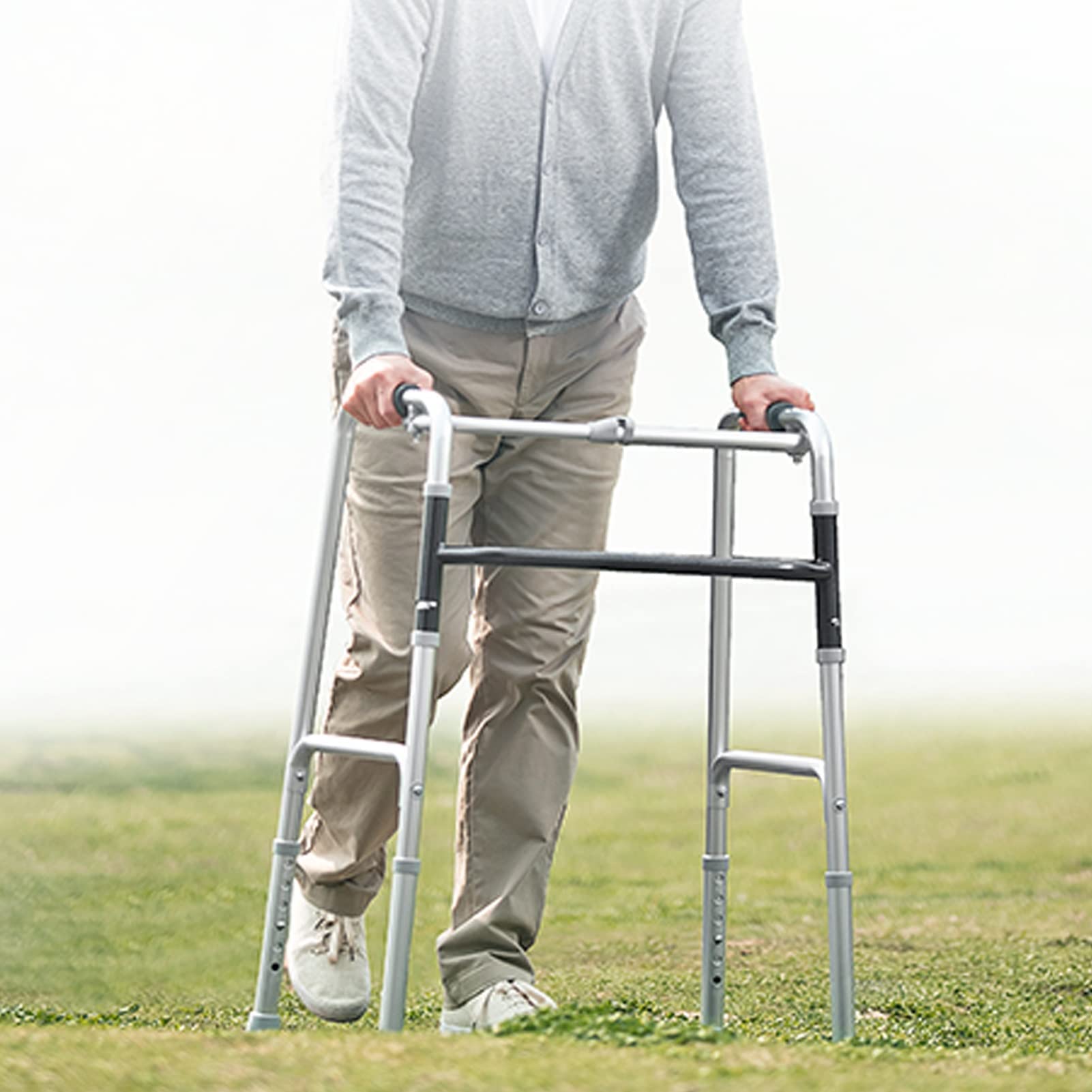 Deambulatore Pieghevole, ausilio per la Mobilità per disabili, sponda per WC per Anziani, disabili o infortunati Stand Up Lofty Ambition Thoughtful