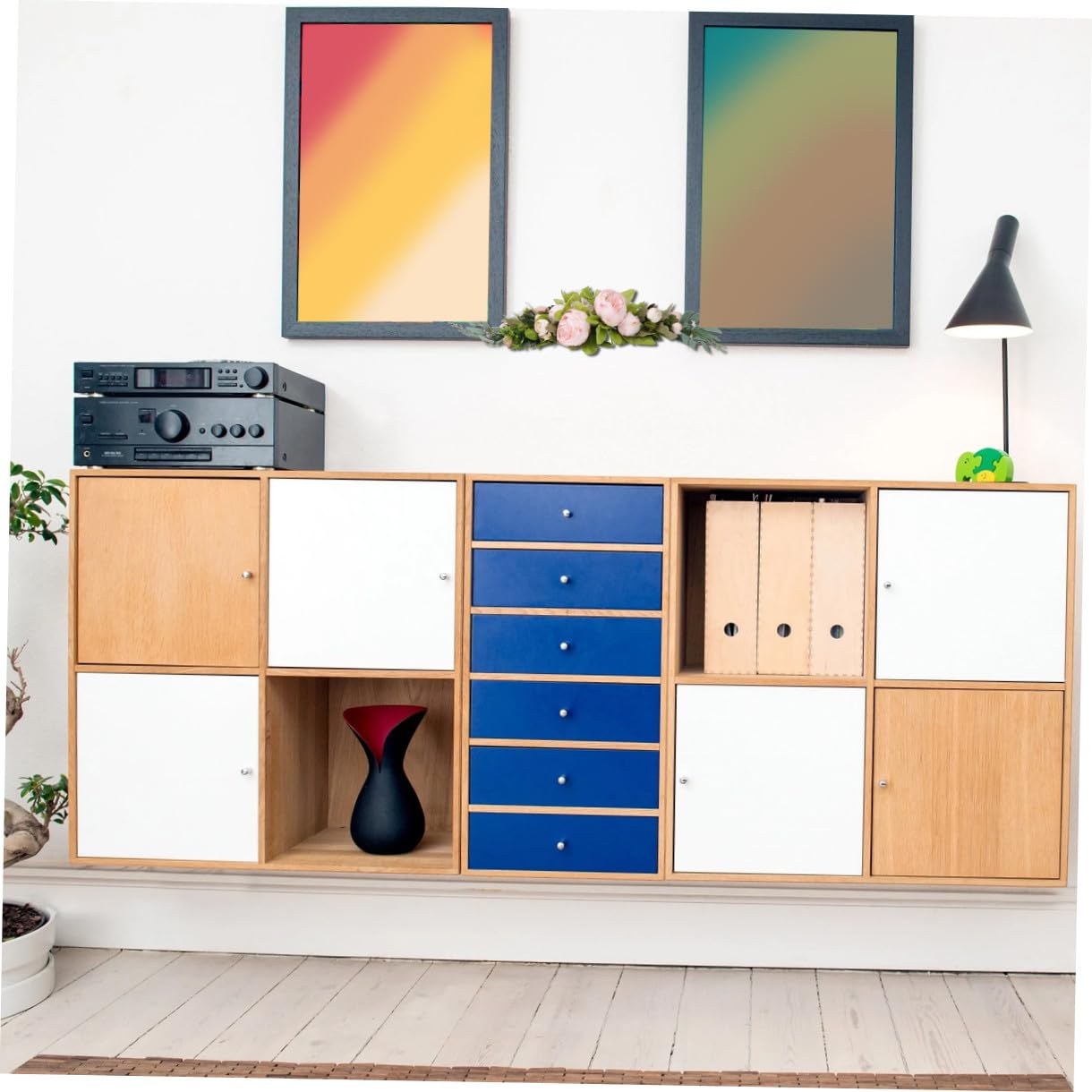 Cabilock Corona Floreale Artificiale Peonia Finta in Plastica, Decorazione Raffinata e Semplice per Porta, per Matrimonio e Atmosfera Primaverile