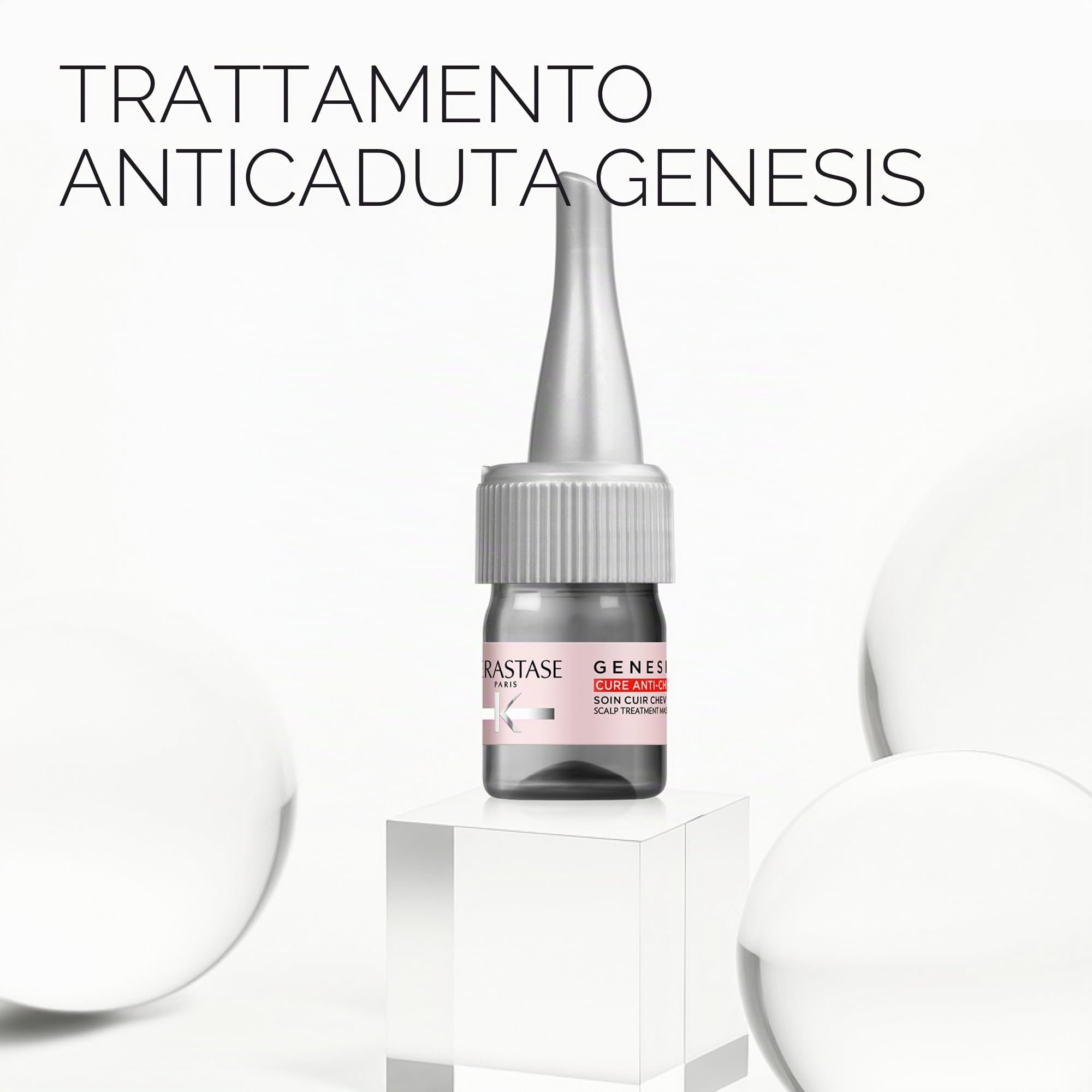 Kérastase, Genesis, Trattamento Intensivo Anticaduta Temporanea, Fiale Senza Risciacquo, Per Capelli Fini e Indeboliti, Cure Anti-Chute, 10x6ml