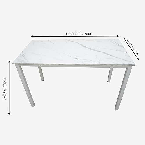 Miniatura 17 de Escritorio grande para computadora de 47 pulgadas, escritorio de estilo moderno y simple para oficina en casa, dormitorio, escritorio de estudio