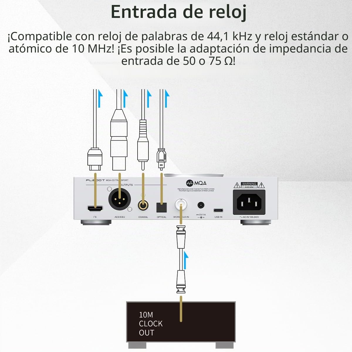 S.M.S.L PL200T MQA-CD Referencia Transporte Digital Triple Potencia, Anti-Vibración 32bit/768kHz DSD512 Reloj IO 44.1kHz/10MHz Reproductor CD MQA