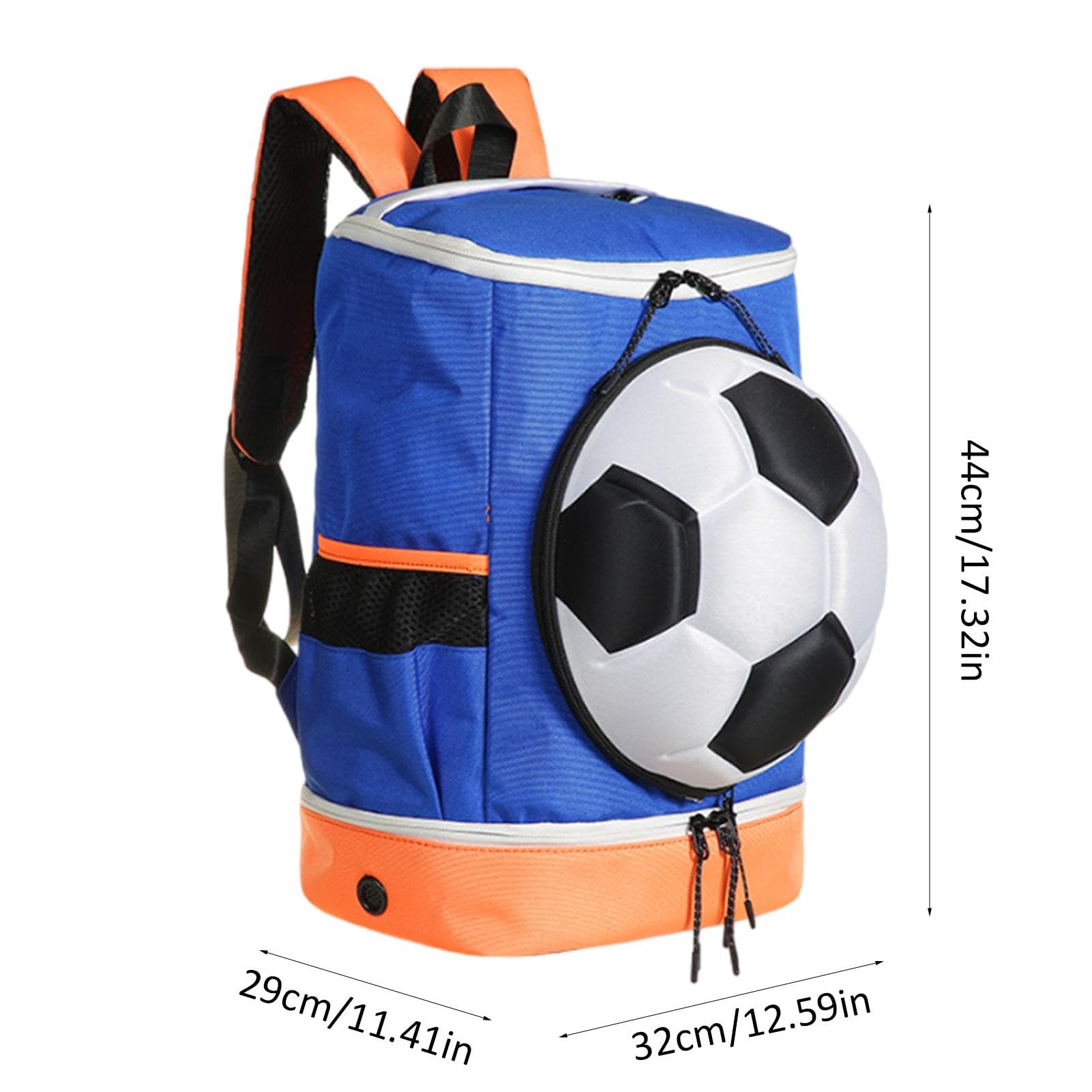 Zaino da calcio per giovani, borsa da basket, grande capacità, zaino da pallavolo, con scomparto per pallacanestro, pallavolo, calcio