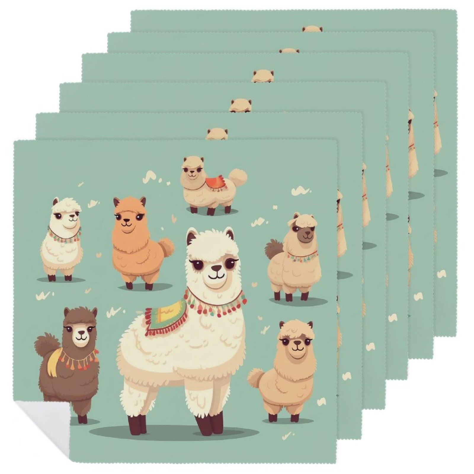 Servilletas de tela de alpacas decorativas ideales para mantelería de cocina y comedor diario